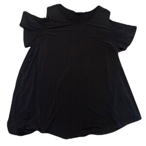 Chico's Black Cold Shoulder Top - Size 2